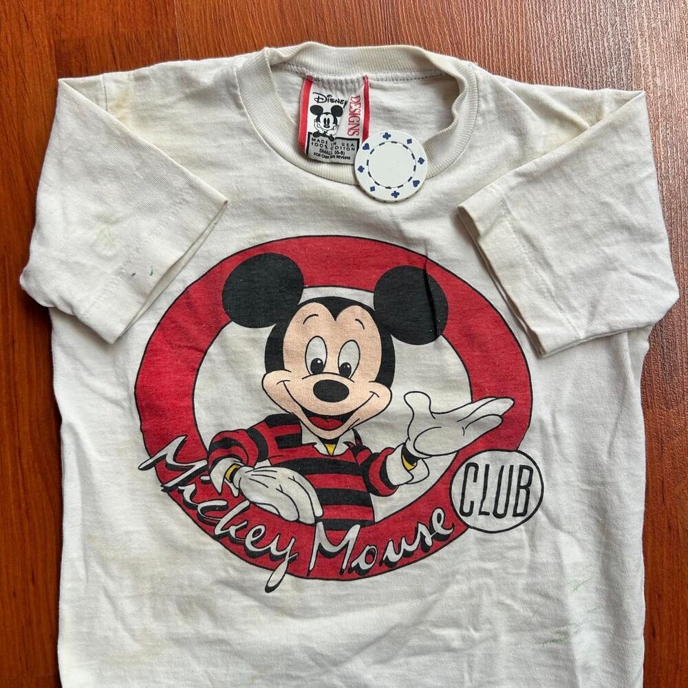 Vintage 1980s Disney Mickey Mouse Club single stitch kids tee shirt